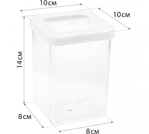 М 1292 - Ёмкость для сыпучих продуктов СТЕП 10×10×14 см