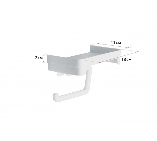 М 2224 - Держатель для туалетной бумаги с полочкой