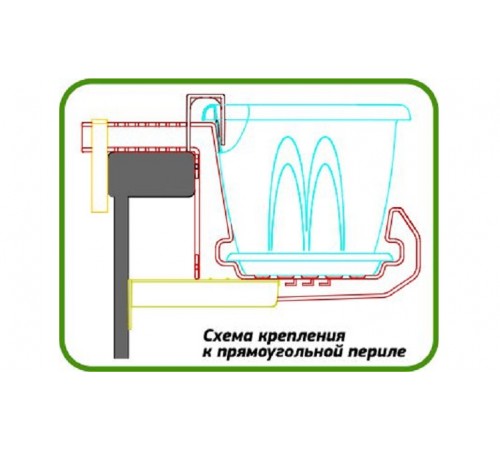 М 3229 - Крепление для балконного ящика универсальное (2шт)